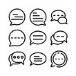 © Fahmi Somdi Std - chat bubble icon or logo isolated sign symbol vector illustration - high quality black style vector icons