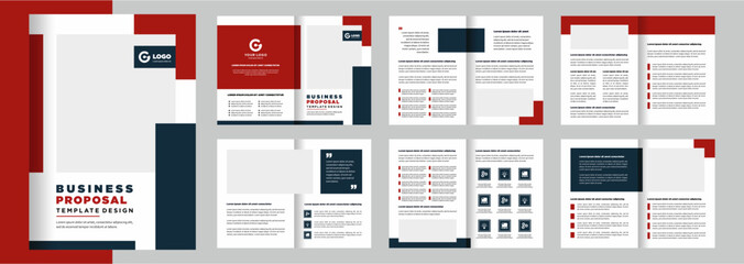 Poster - Minimalist business proposal or company profile corporate brochure layout design template