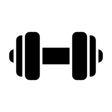 Gym Glyph Solid Icon