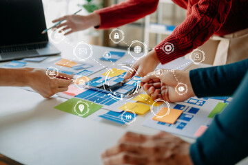 ux graphic designer planning application process development prototype wireframe for web smart phone