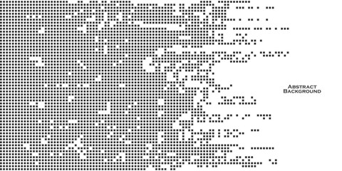 Poster - Pixel mosaic. Pixel decay illustration. Falling pixels. Abstract background.