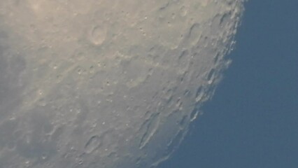 Wall Mural - Beautiful moon close up - dots .