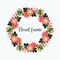 Sticker - Floral Frame Background