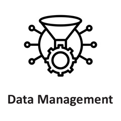 Cogwheel, data management Vector Icon

