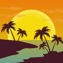 Wall Mural - Sunrise Land Scape