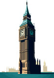 Fototapeta Londyn - big ben clock tower