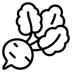 Sticker - beetroot outline icon