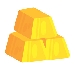 Sticker - gold bars icon