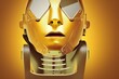goldener Roboterkopf (Generative AI)