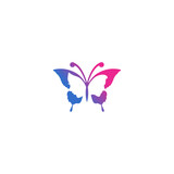 Fototapeta Motyle - Butterfly Logo Design Concept