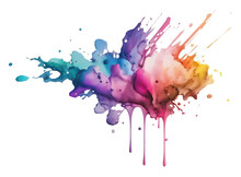 Colorful Rainbow Holi Paint Splash, Color Powder Explosion, AI Generated Image