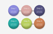 © Geovany - 6-round toggle with different colors, infographic design concept. Suitable for your infographic project.