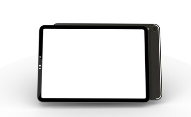Fototapete - Realistic horizontal black tablet pc pad computer mockups