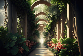 Wall Mural - fantasy scene abstract city architecture, game design inspiration. sketch art for artist creativity and inspiration. generative AI	
