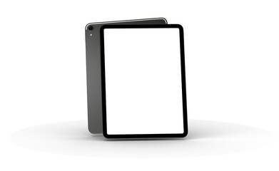 Poster - Photo 3D brandless tablet with empty screen isolated