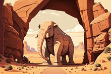 The Famous Elephant Rock In Al Ula, Saudi Arabia. Generative AI