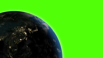 Wall Mural - planet earth rotation - computer generated animation. night to day change. realistic world globe mov