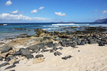 Canvas Print - Lanzarote. The volcanic and sandy beaches of Famara