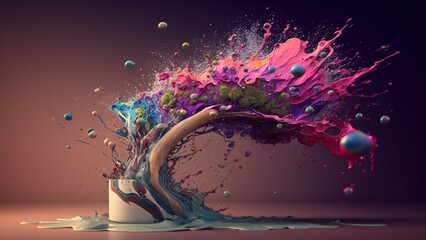 Wall Mural - Paint Splash 8K Wallpaper 