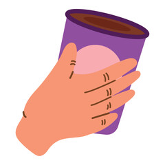 Poster - hand with disposable cup