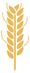 Poster - Wheat symbol. Yellow farm crop grain ear