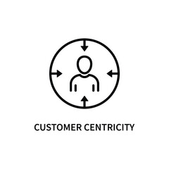 Customer centricity icon. customer centricity concept symbol design, vector illustration