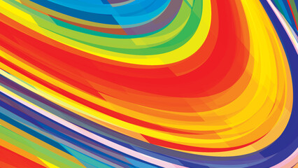 Poster - Colorful abstract bend. Multicolored vector graphics