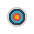 © Захар Филипчук - Target white background icon. Dartboard flat design vector ilustration.