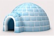 © Adriana - Igloo isolated on white background. generative ai