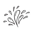 © Elena - doodle water burst splash illustration hand drawing style vector