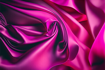 flying silk viva magenta color, pattern, background  - Generative AI