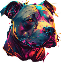 Pitbull Dog Art