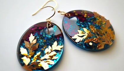 Wall Mural - beautiful, special epoxy resin earrings