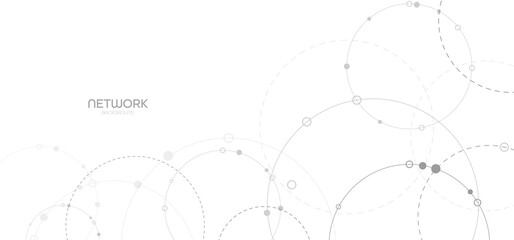 Wall Mural - network background. connections with points, lines, and people icons. vector technology background