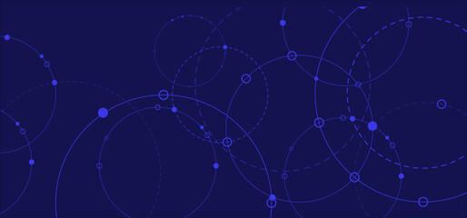 Wall Mural - network background. connections with points, lines, and people icons. vector technology background