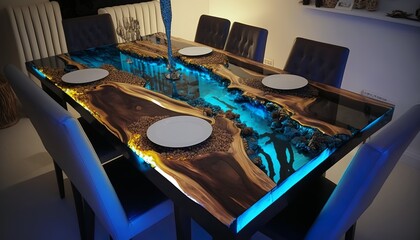 Sticker - beautiful, special epoxy resin dining table