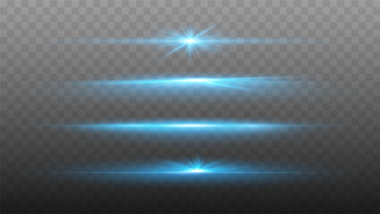 Wall Mural - Set of shining sparkles and lens flares. Glowing lights isolated on transparent background. Vector illustration