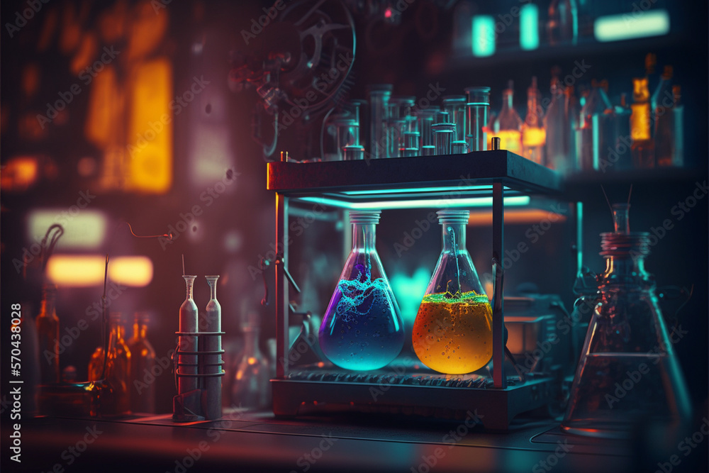 chemistry lab background genarative AI
