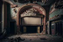 Abandoned Movie Theater Genarative AI