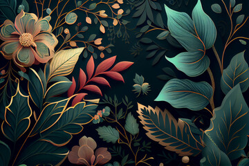 Wall Mural - beautiful floral background