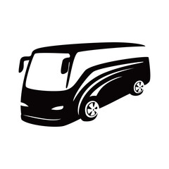 Wall Mural - bus silhouette design. travel transportation sign and symbol