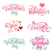 © gemilang - Vector lettering set for valentines day. Handdrawn unique calligraphy for greeting cards, mugs, t-shirts, social media or etc.