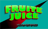 Fototapeta Panele - vector realistic juice text effect
