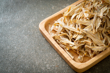 Canvas Print - dried small crispy fish