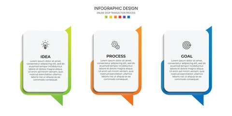 Wall Mural - Steps business data visualization timeline process infographic template design with icons