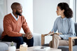 © Rene La/peopleimages.com - Psychology, counseling and black people, psychologist and client talking of mental health, stress or career problem. Therapy, therapist and professional woman services for USA patient in consultation