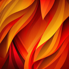 Canvas Print - Abstract orange background with flames