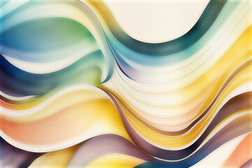 Wall Mural - Abstract background with pastel waves