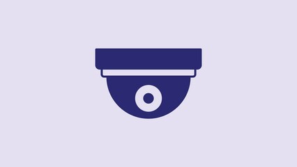 Sticker - Blue Motion sensor icon isolated on purple background. 4K Video motion graphic animation