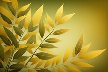 Yellow Bamboo Leaves Background